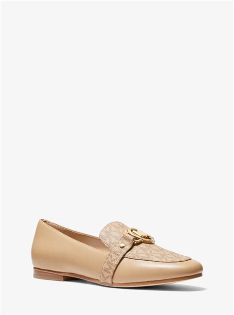 michael michael kors rory leather and logo loafer